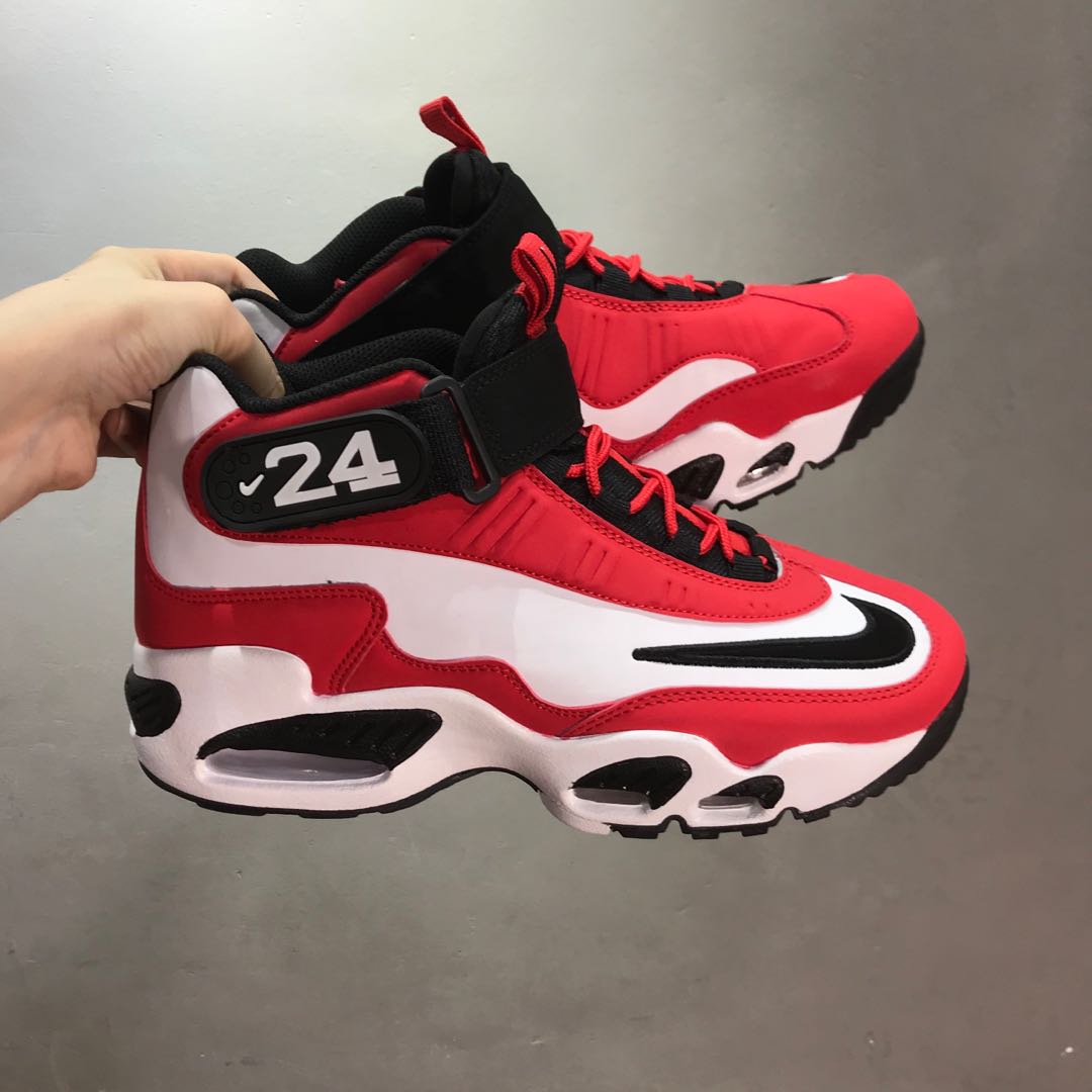 Nike Air Griffey Max 1 GS Red Black White Shoes - Click Image to Close